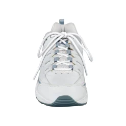 New Easy Spirit Romy Leather Walking Shoes White/GreyLeather
