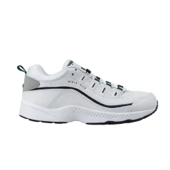 Hot Easy Spirit Romy Leather Walking Shoes White/NavyLeather