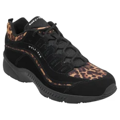Online Easy Spirit Romy Suede Walking Shoe BlackLeopardSuede