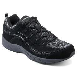 Clearance Easy Spirit Romy Walking Shoes BlackSilverGlitter