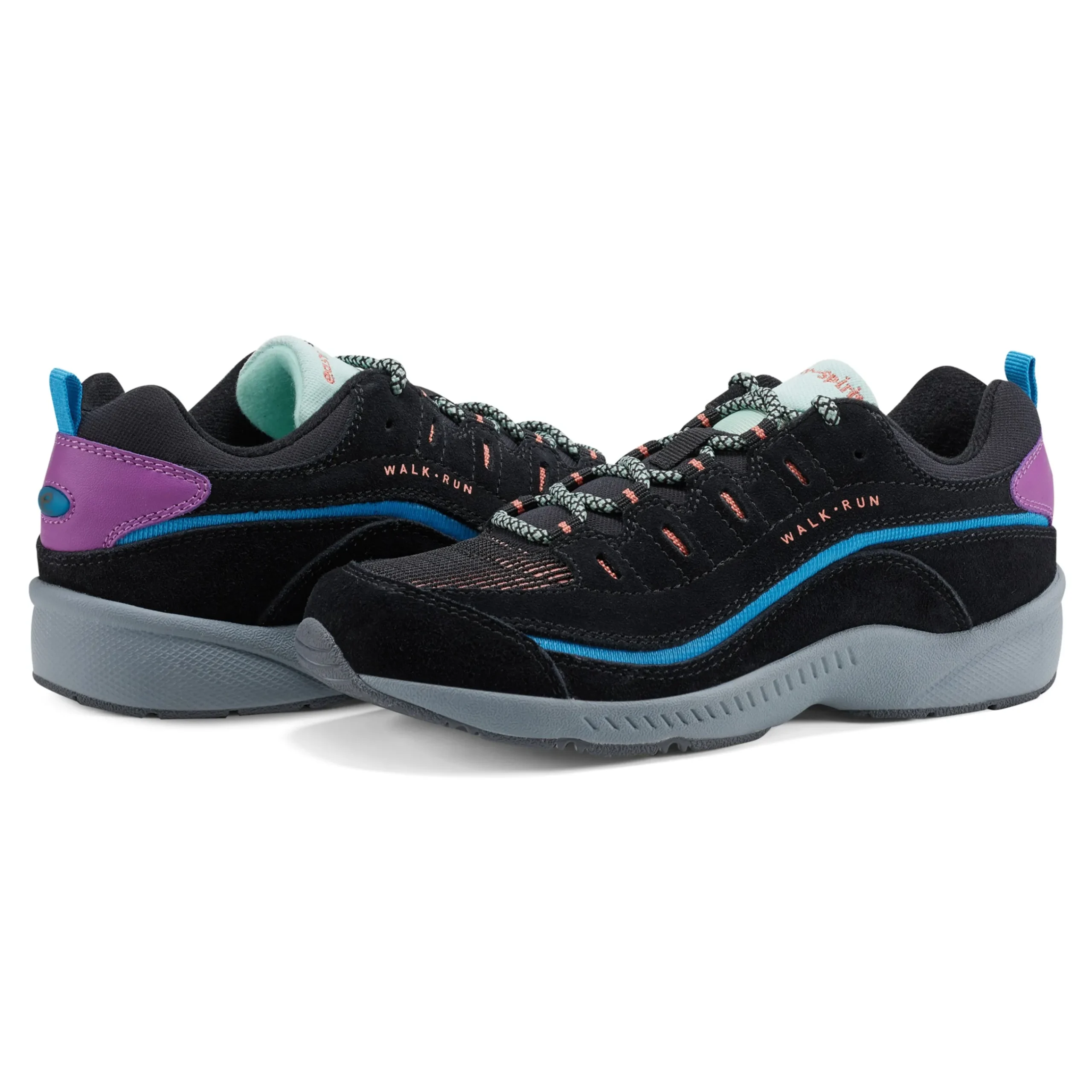 Easy Spirit Romy Walking Shoes Black/Blue/Orange