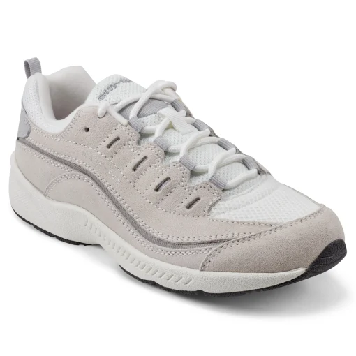 Best Easy Spirit Romy Walking Shoes LightGreySuede