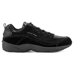 Online Easy Spirit Romy Walking Shoes BlackSnakeSuede
