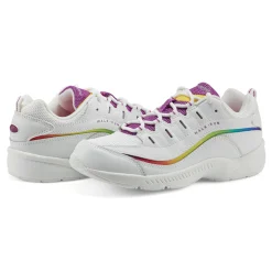 Clearance Easy Spirit Romy Walking Shoes White/Rainbow