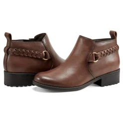 Hot Easy Spirit Roslyn Ankle Booties BrownLeather