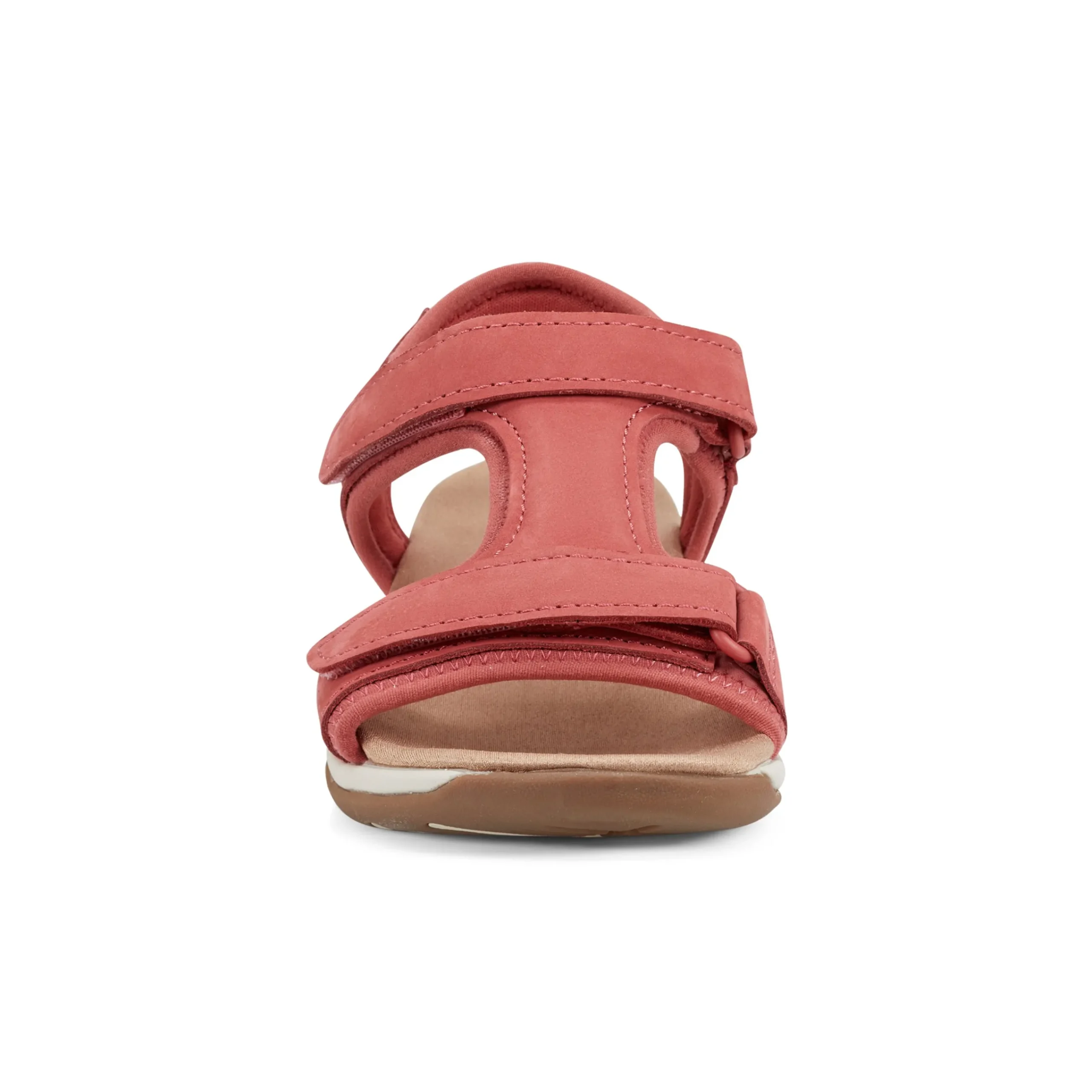 Hot Easy Spirit Saffy Flat Sandals Red