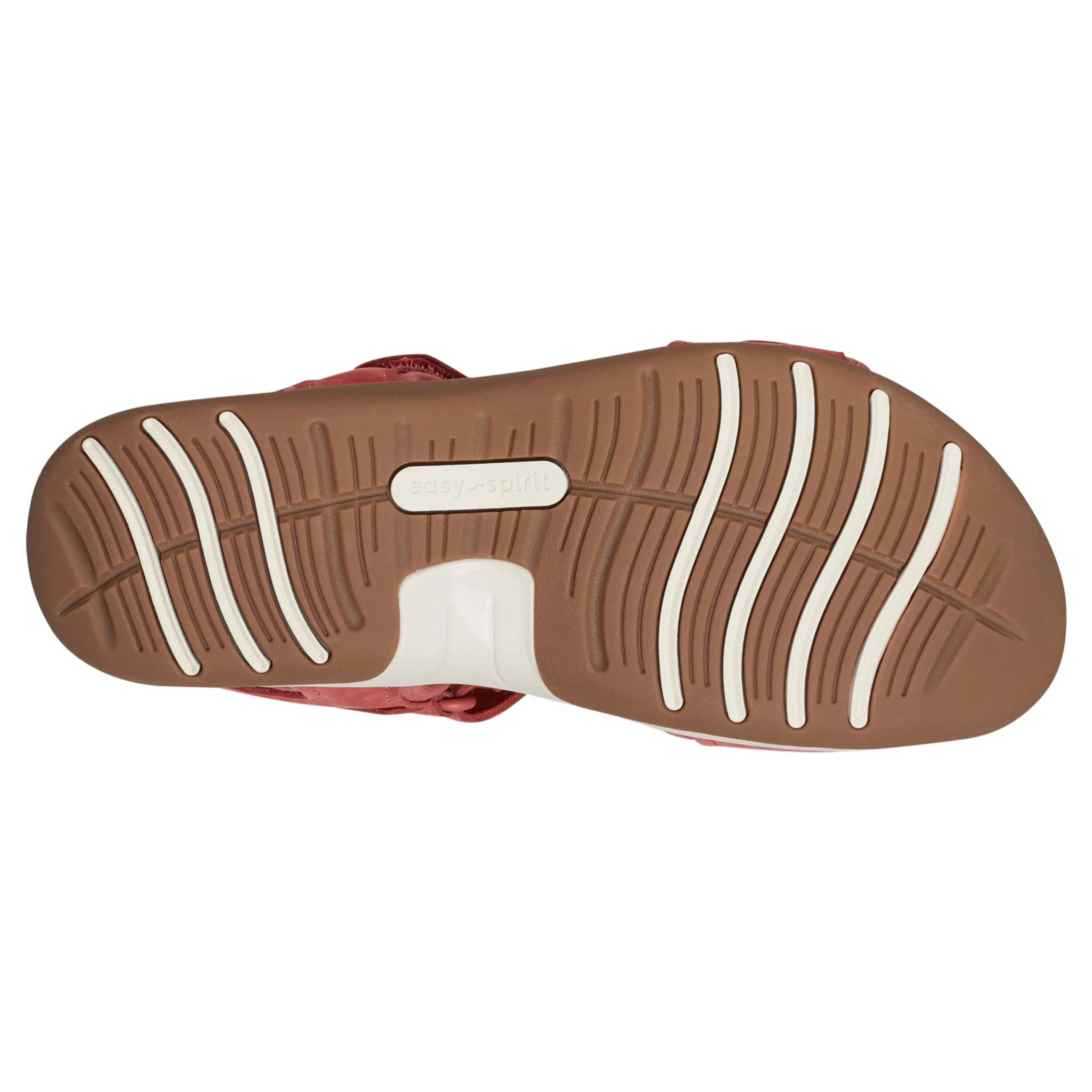 Hot Easy Spirit Saffy Flat Sandals Red