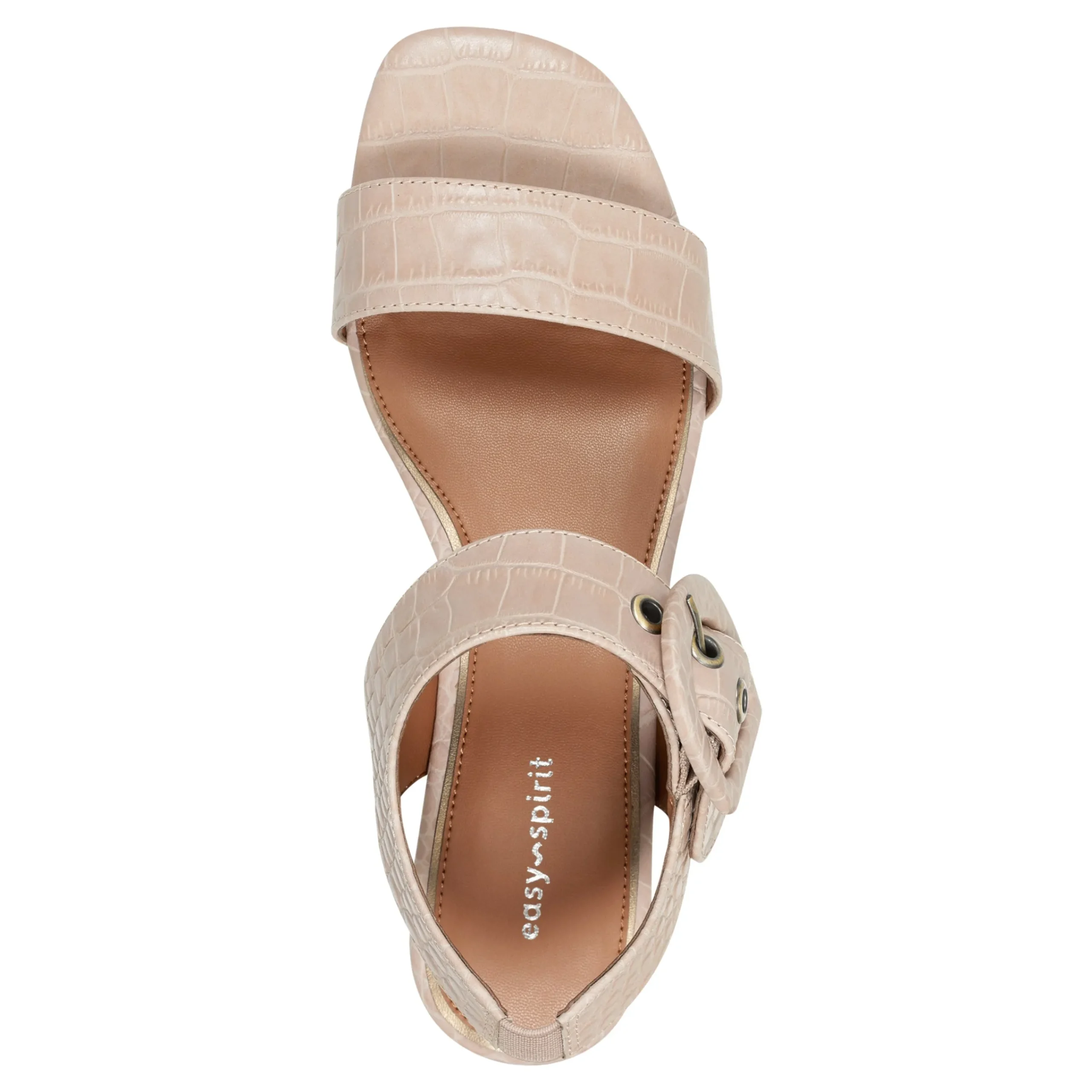 Easy Spirit Selina Heeled Sandals NaturalCroco