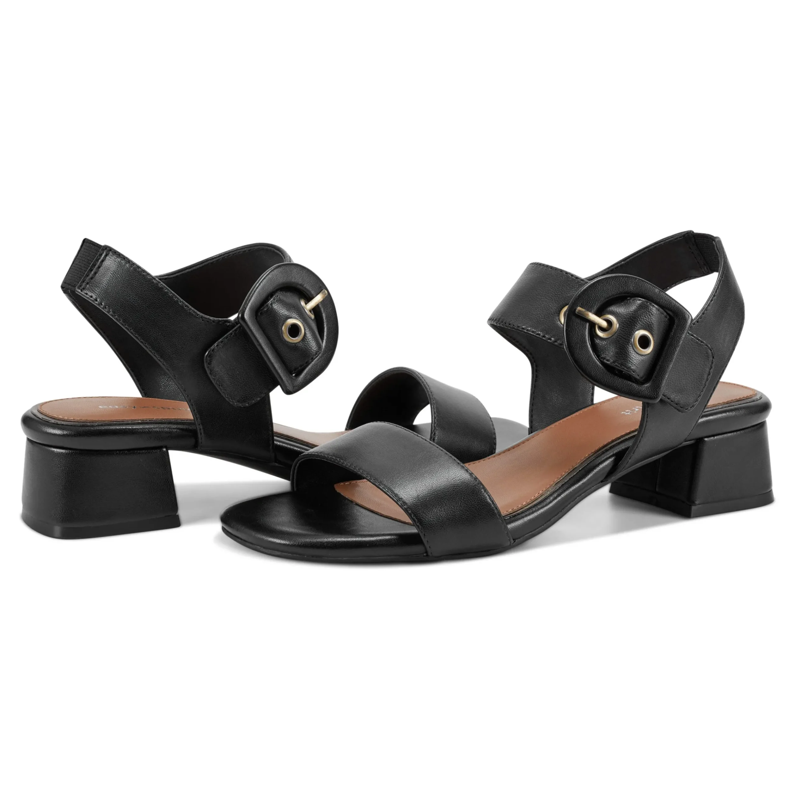 Online Easy Spirit Selina Heeled Sandals BlackLeather