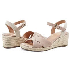 Sale Easy Spirit Shandra Wedge Sandals LightPinkSuede