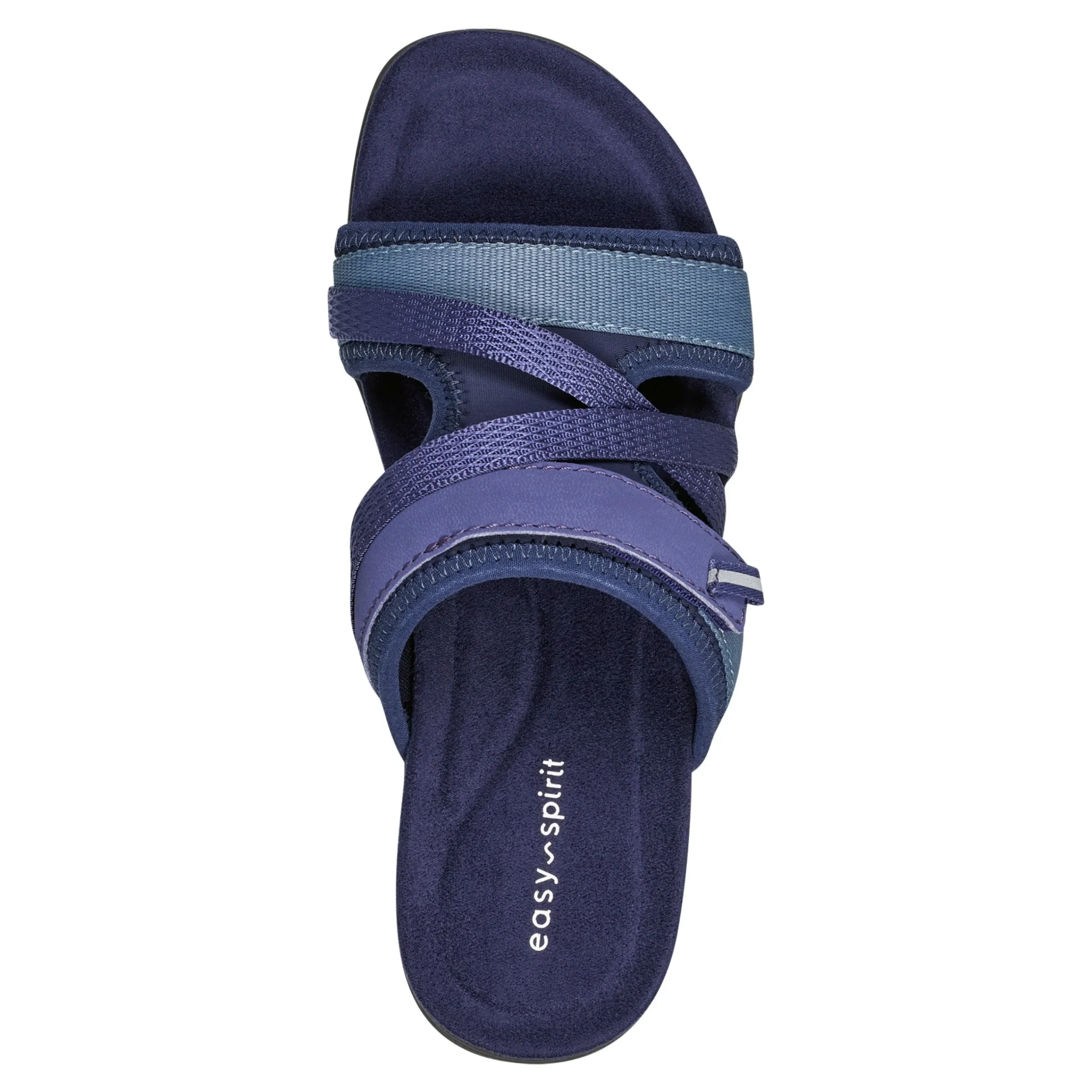 Hot Easy Spirit Shells Flat Sandals DarkBlueMulti
