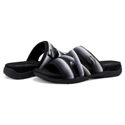 New Easy Spirit Shells Flat Sandals BlackOmbre