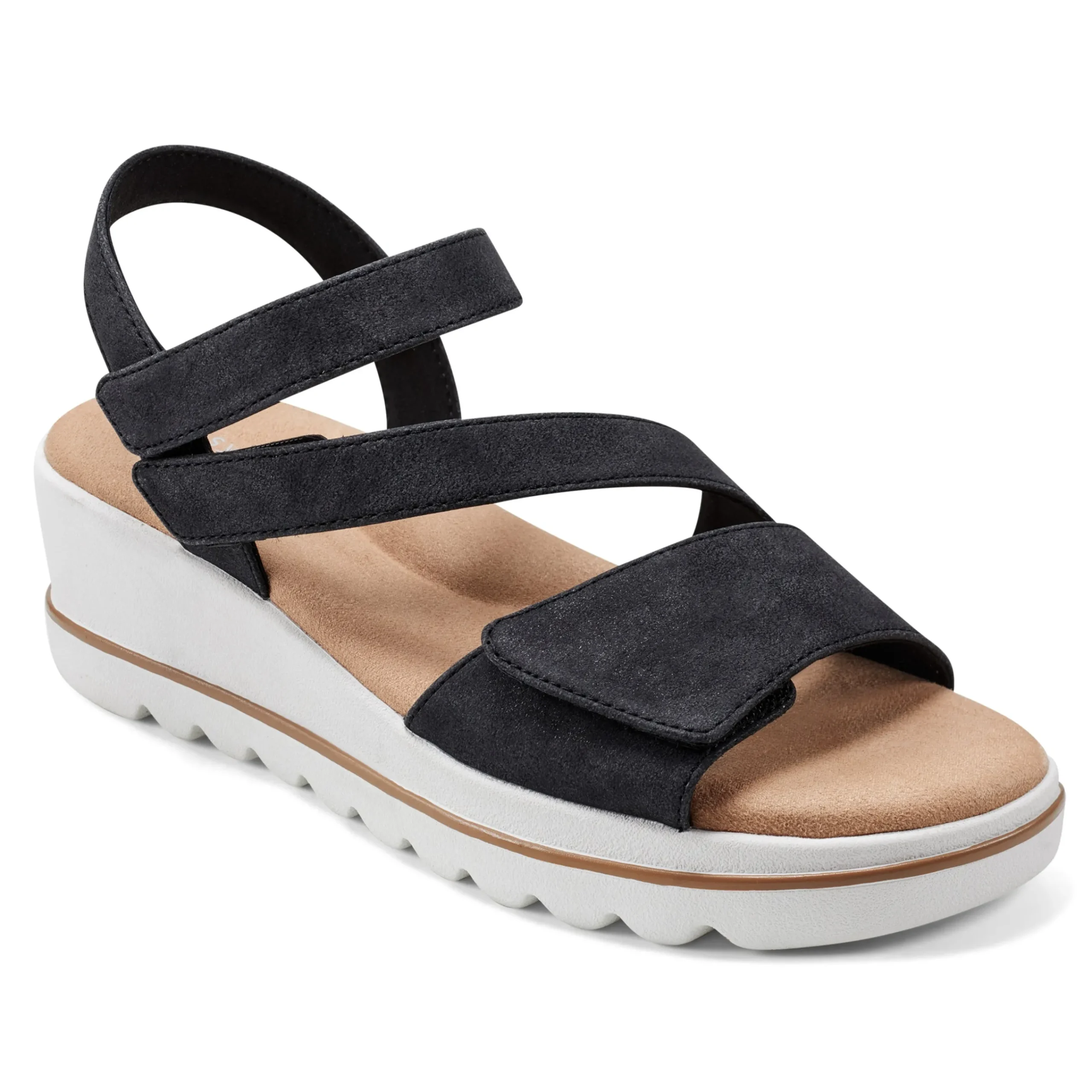 Best Easy Spirit Shirley Platform Wedge Sandals Black