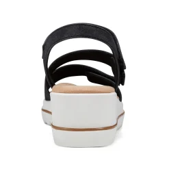 Best Easy Spirit Shirley Platform Wedge Sandals Black