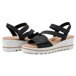 Best Easy Spirit Shirley Platform Wedge Sandals Black