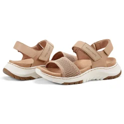 Easy Spirit Sway Casual Platform Sandals Natural