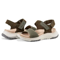 New Easy Spirit Sway Casual Platform Sandals DarkGreen