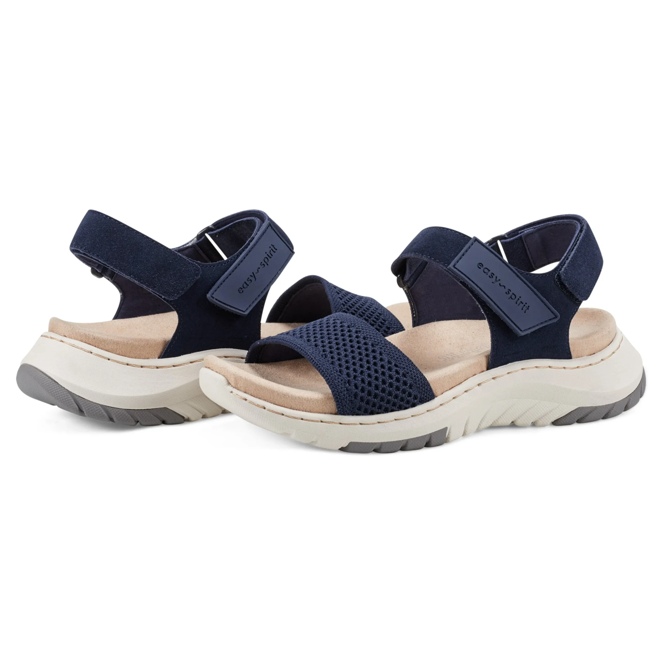 Clearance Easy Spirit Sway Casual Platform Sandals Navy
