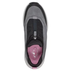 Outlet Easy Spirit Tayten Front Zip Walking Shoes GreySuede