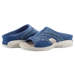 Discount Easy Spirit Traciee Slip On Sandals DenimandGoldFloral