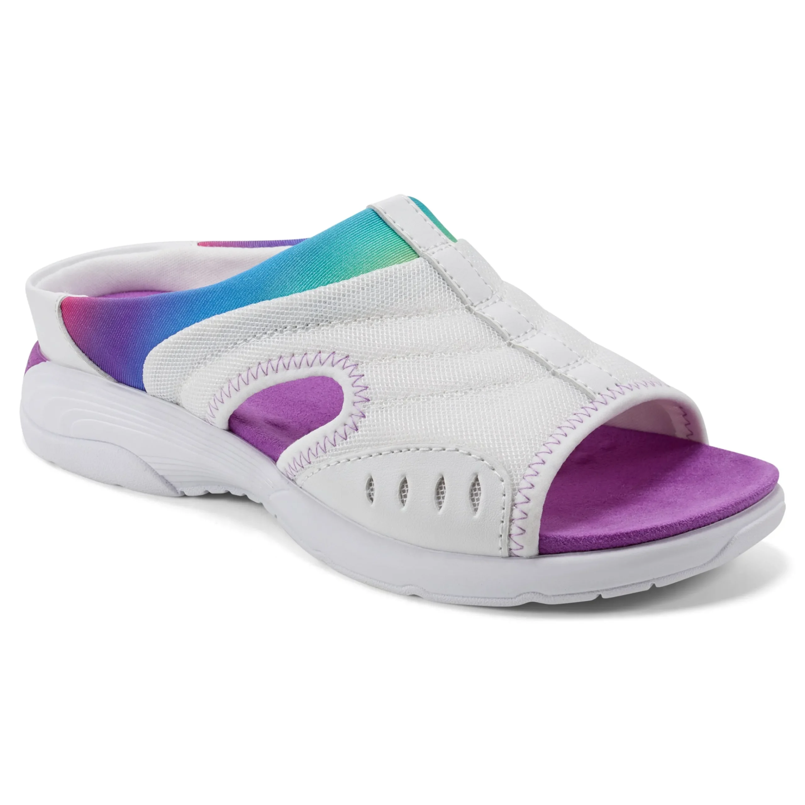 Easy Spirit Traciee Slip On Sandals White/Rainbow