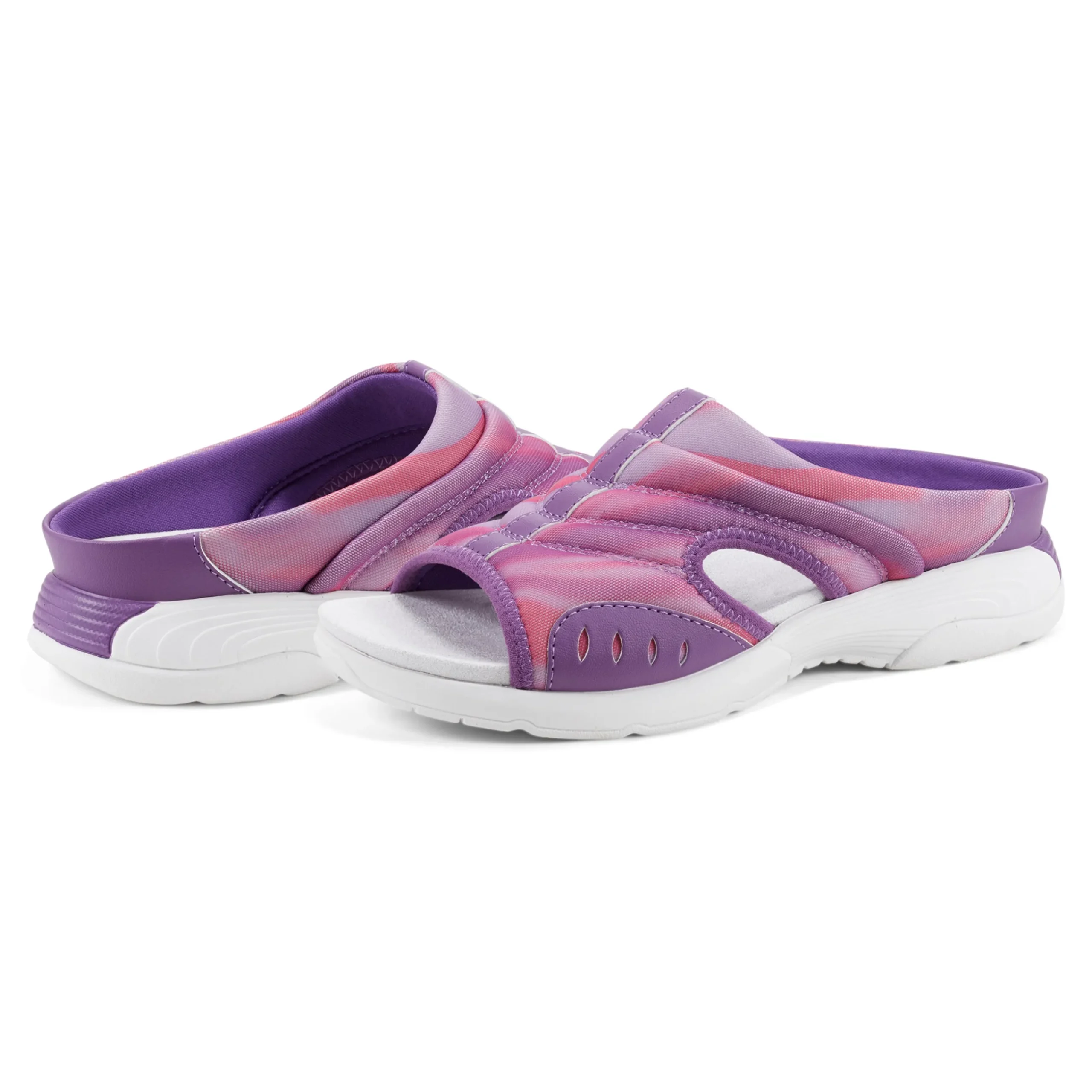Discount Easy Spirit Traciee Slip On Sandals PurpleTyeDye
