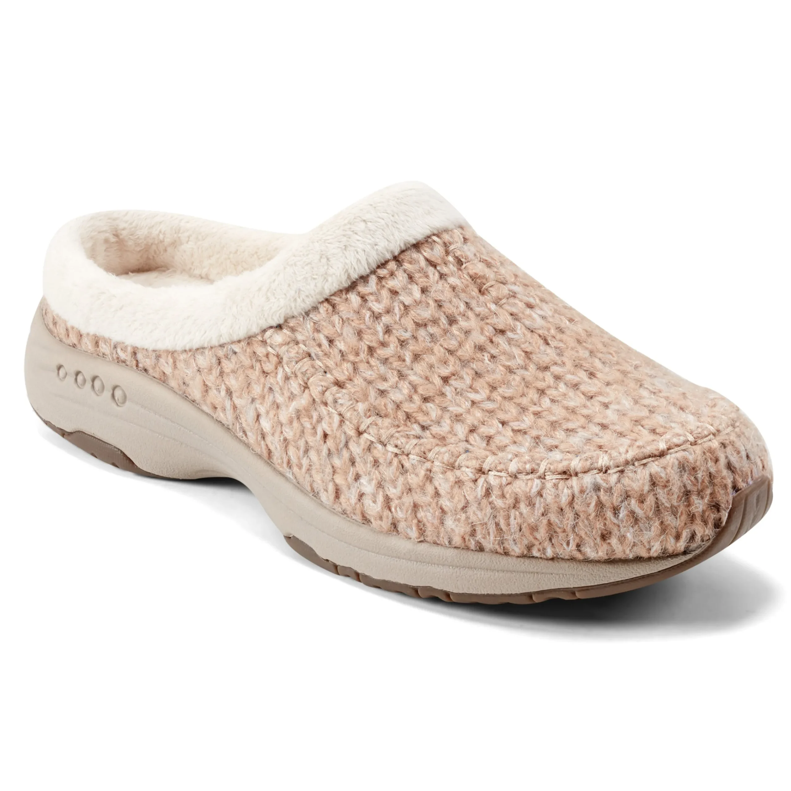 Outlet Easy Spirit Travelfurr Clogs NaturalCableKnit
