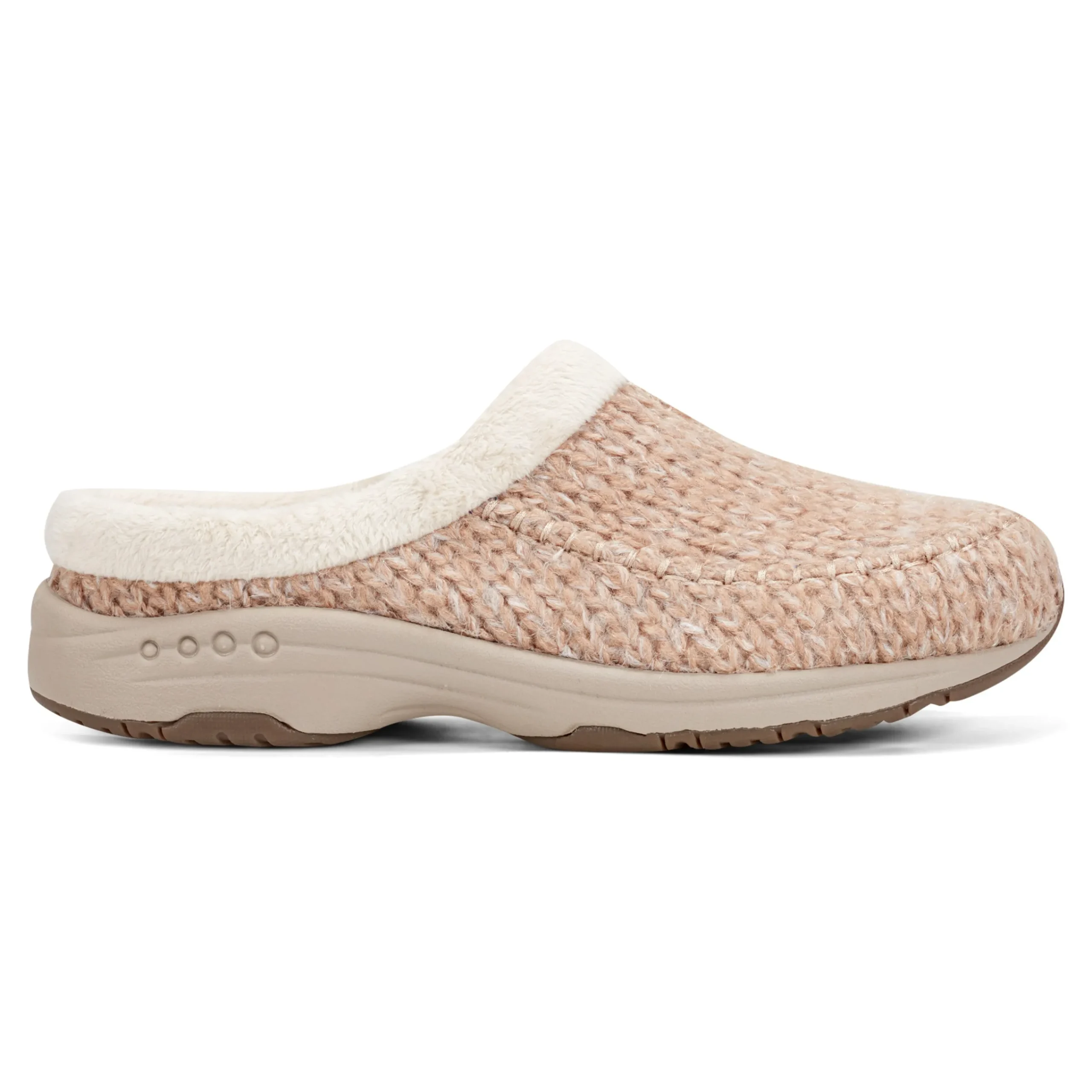 Outlet Easy Spirit Travelfurr Clogs NaturalCableKnit