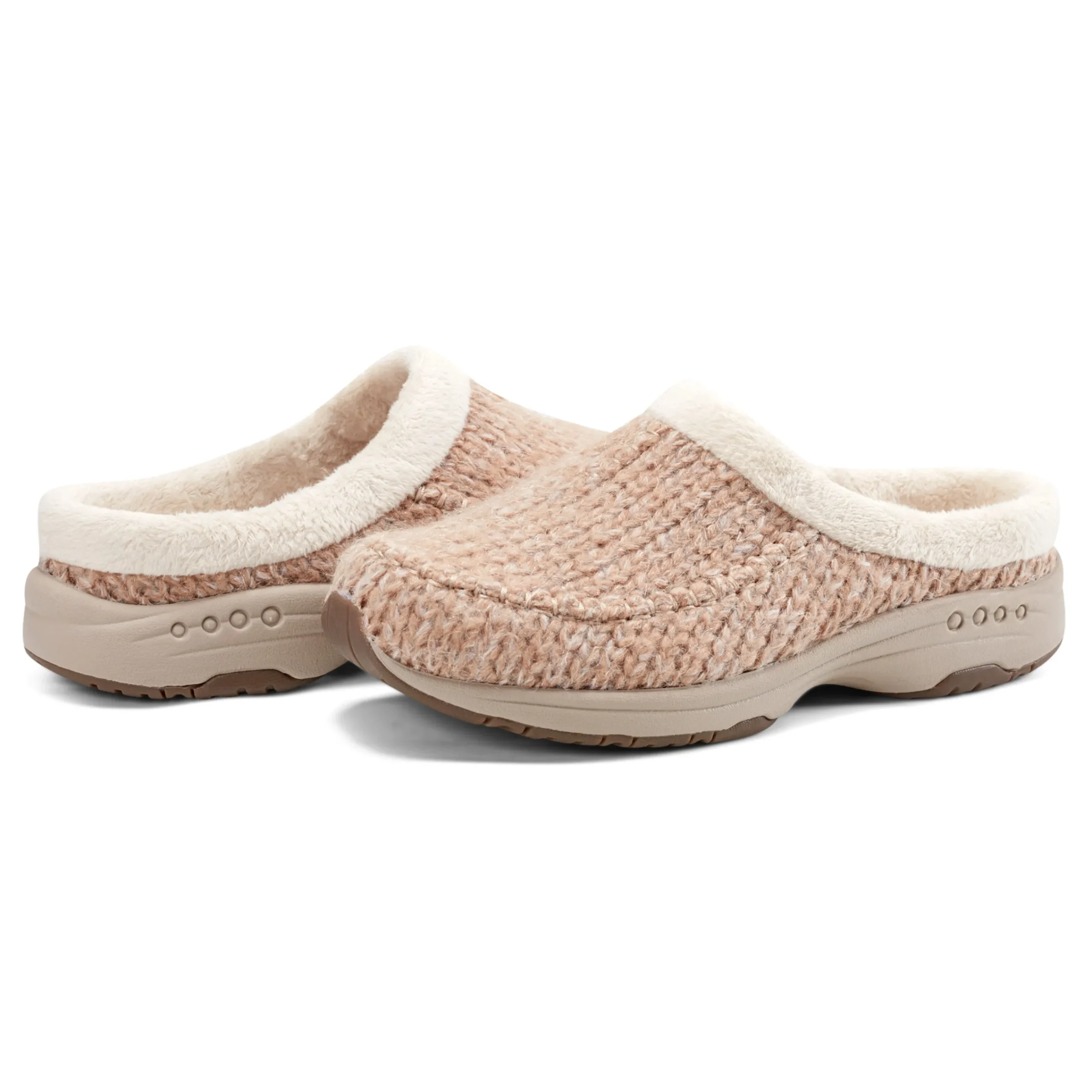 Outlet Easy Spirit Travelfurr Clogs NaturalCableKnit