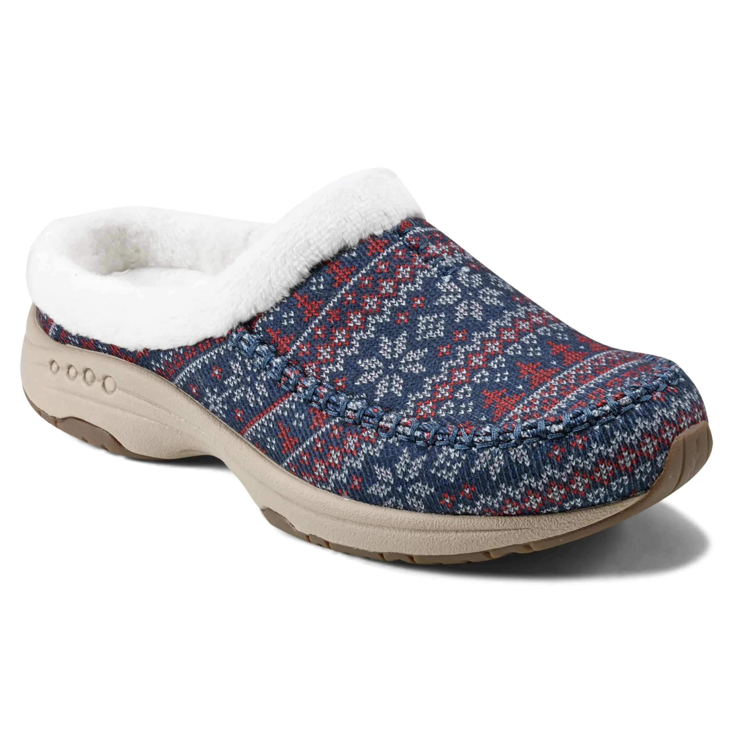 Sale Easy Spirit Travelfurr Clogs BlueFairIsle
