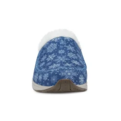 Clearance Easy Spirit Travelfurr Clogs DarkBlueSnowflakePrint
