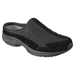 Online Easy Spirit Traveltime Classic Clogs Black/DarkGreySuede