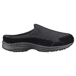 Online Easy Spirit Traveltime Classic Clogs Black/DarkGreySuede