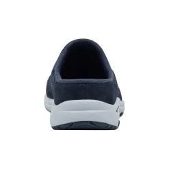 Outlet Easy Spirit Traveltime Classic Clogs NavySuedeMesh