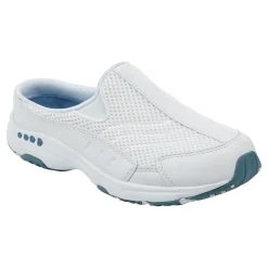 Best Easy Spirit Traveltime Classic Clogs WhiteLeatherMesh