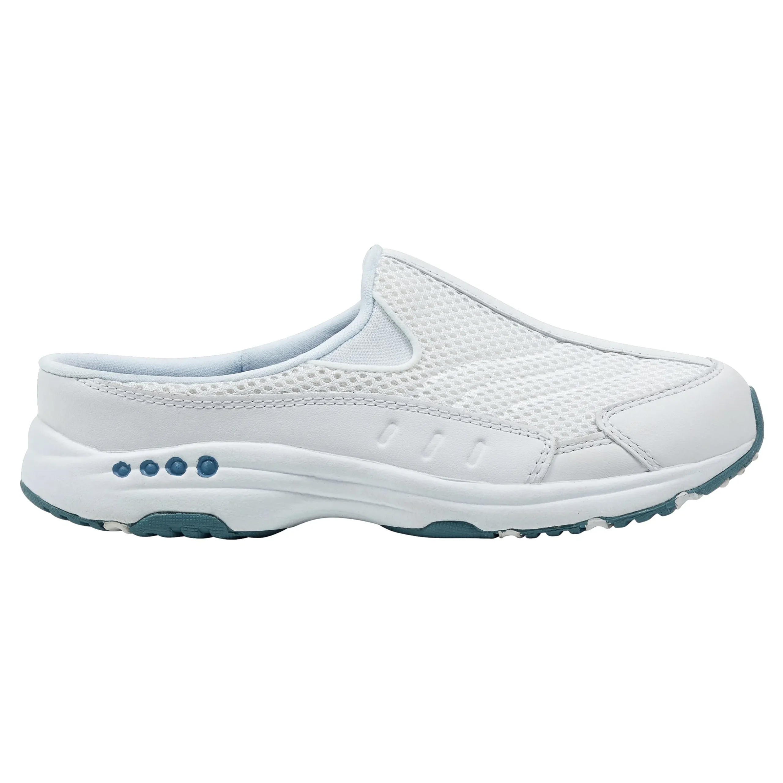 Best Easy Spirit Traveltime Classic Clogs WhiteLeatherMesh
