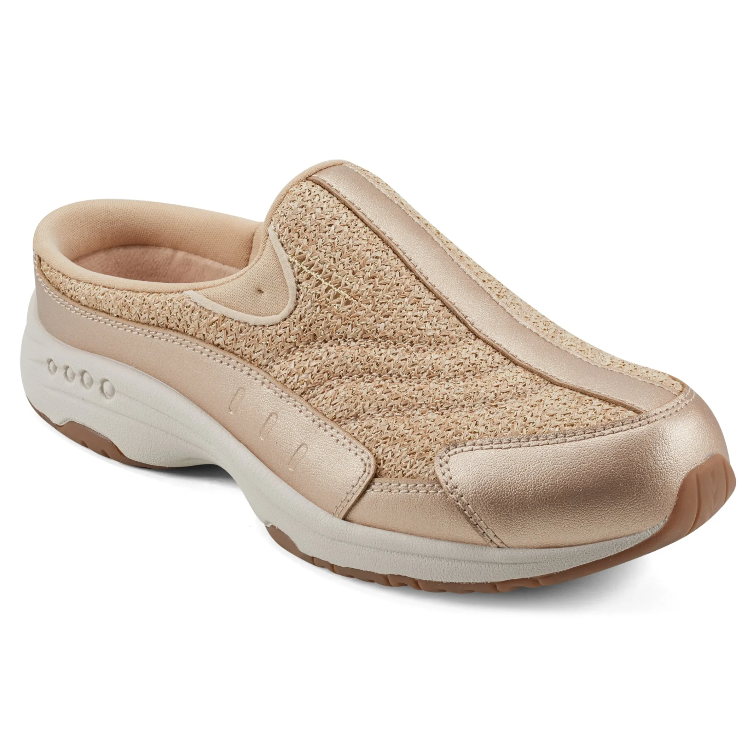 Easy Spirit Traveltime Clogs GoldRaffia