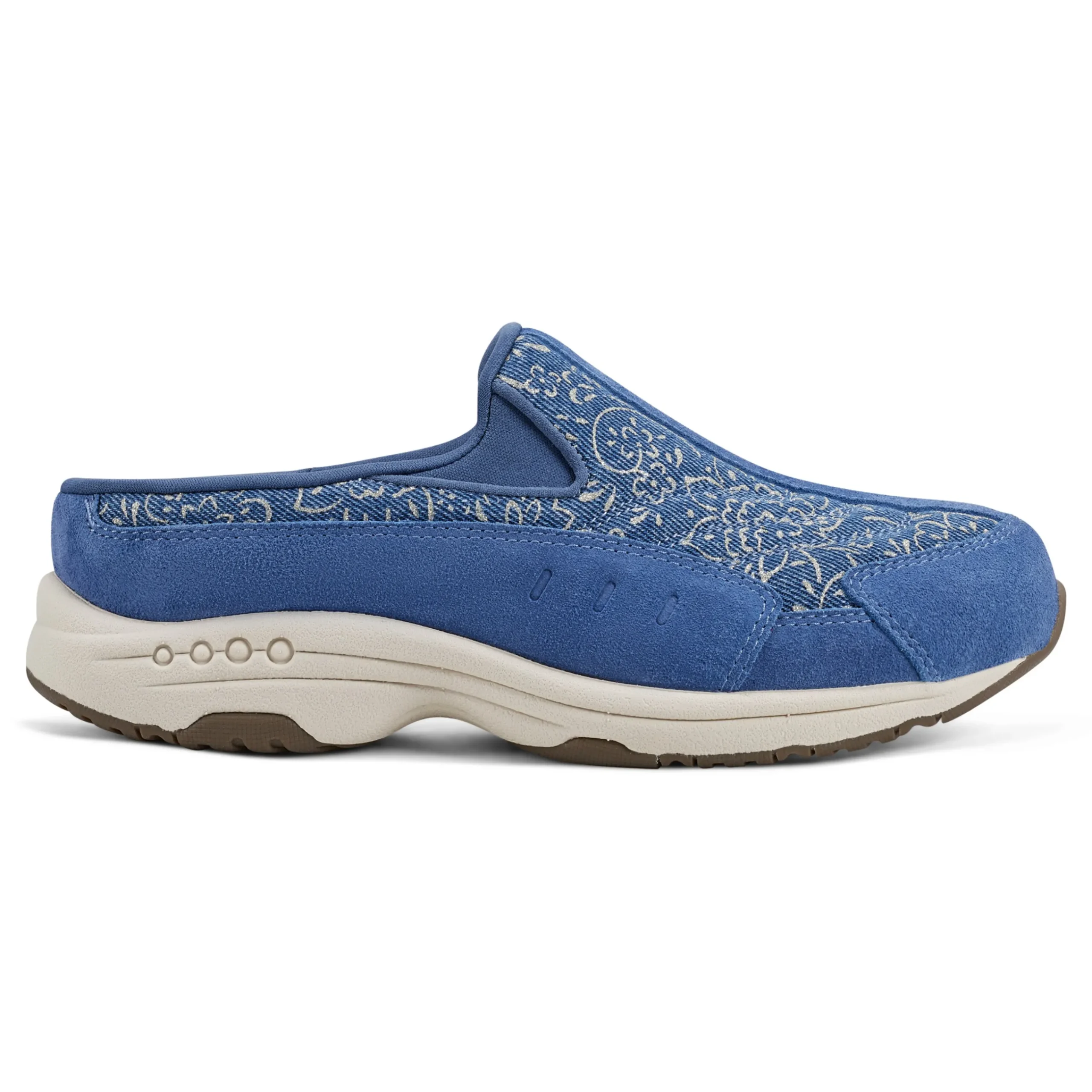 Hot Easy Spirit Traveltime Clogs Denim/Gold