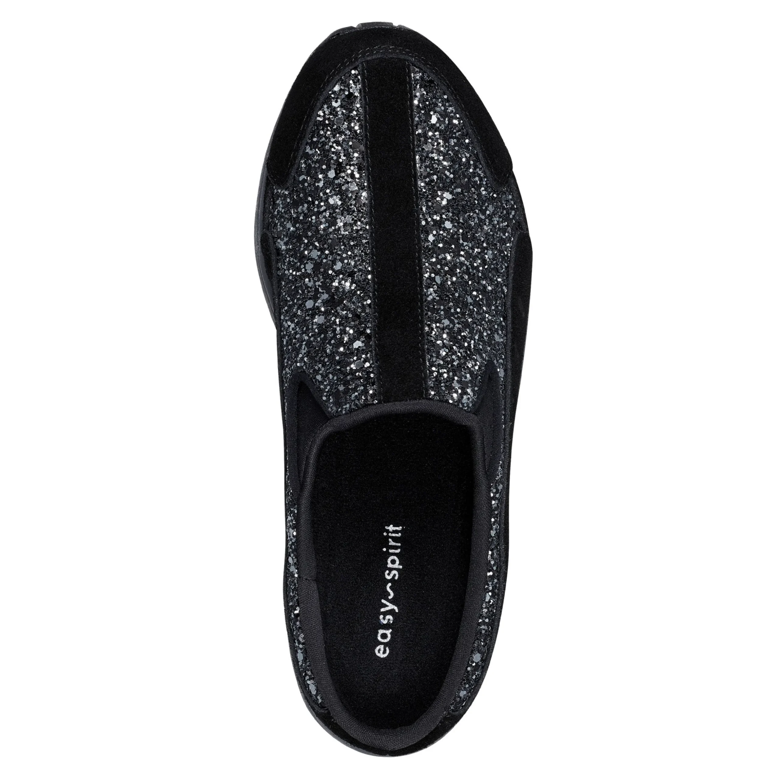 Clearance Easy Spirit Traveltime Clogs BlackSilverGlitter