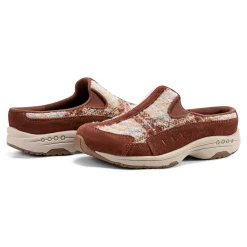 Easy Spirit Traveltime Clogs BrownPlaid
