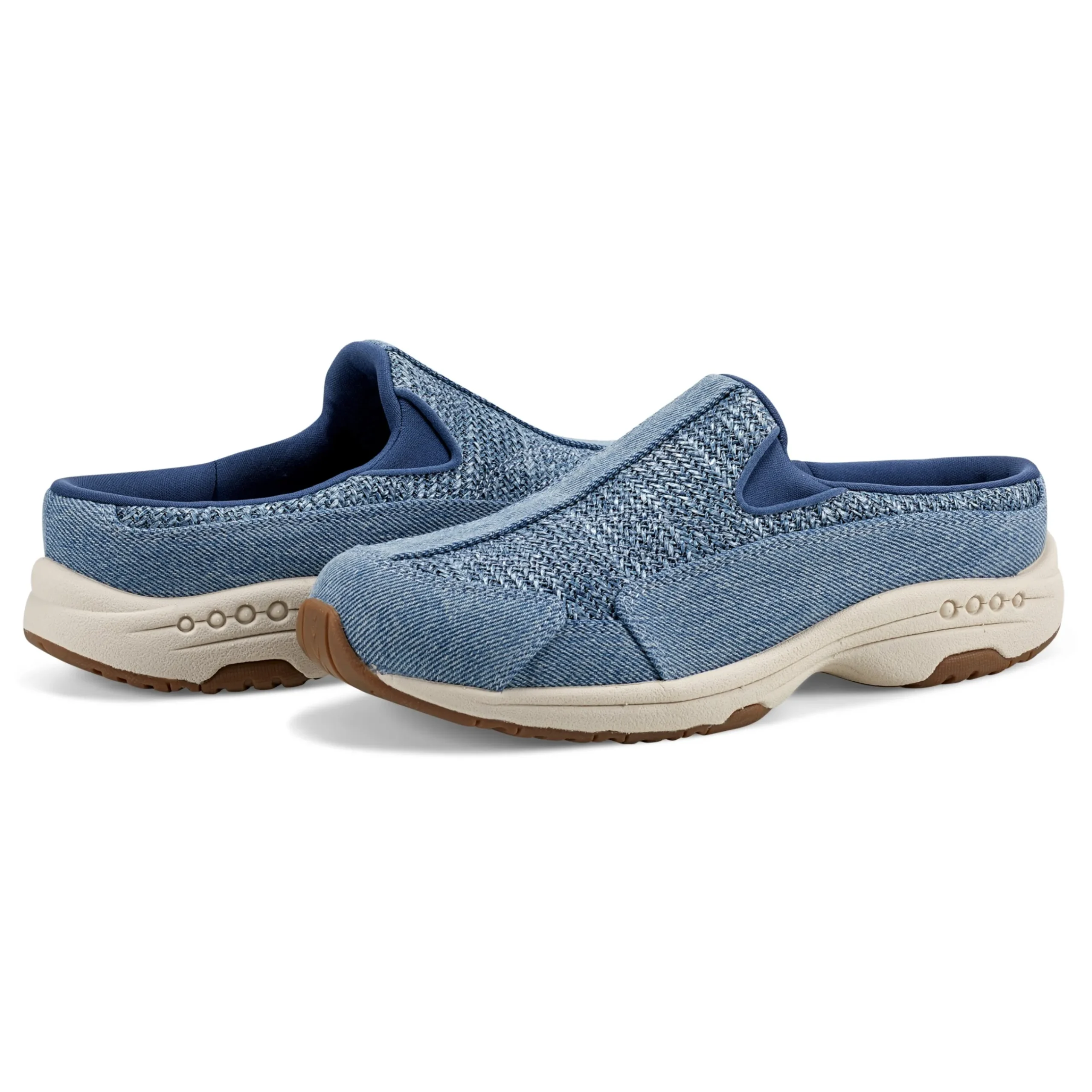 Easy Spirit Traveltime Clogs DenimRaffia