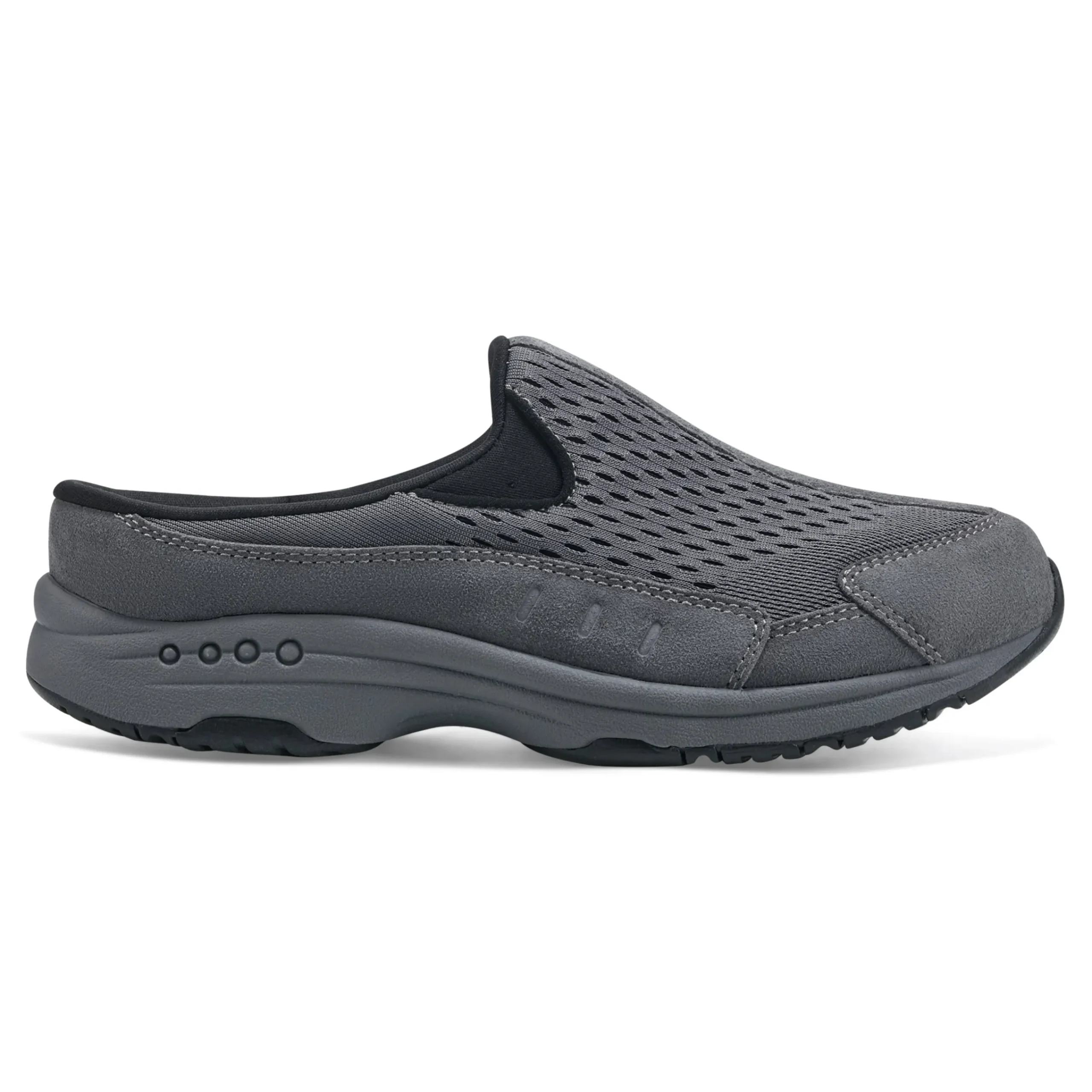 Discount Easy Spirit Traveltime Clogs DarkGreyMesh