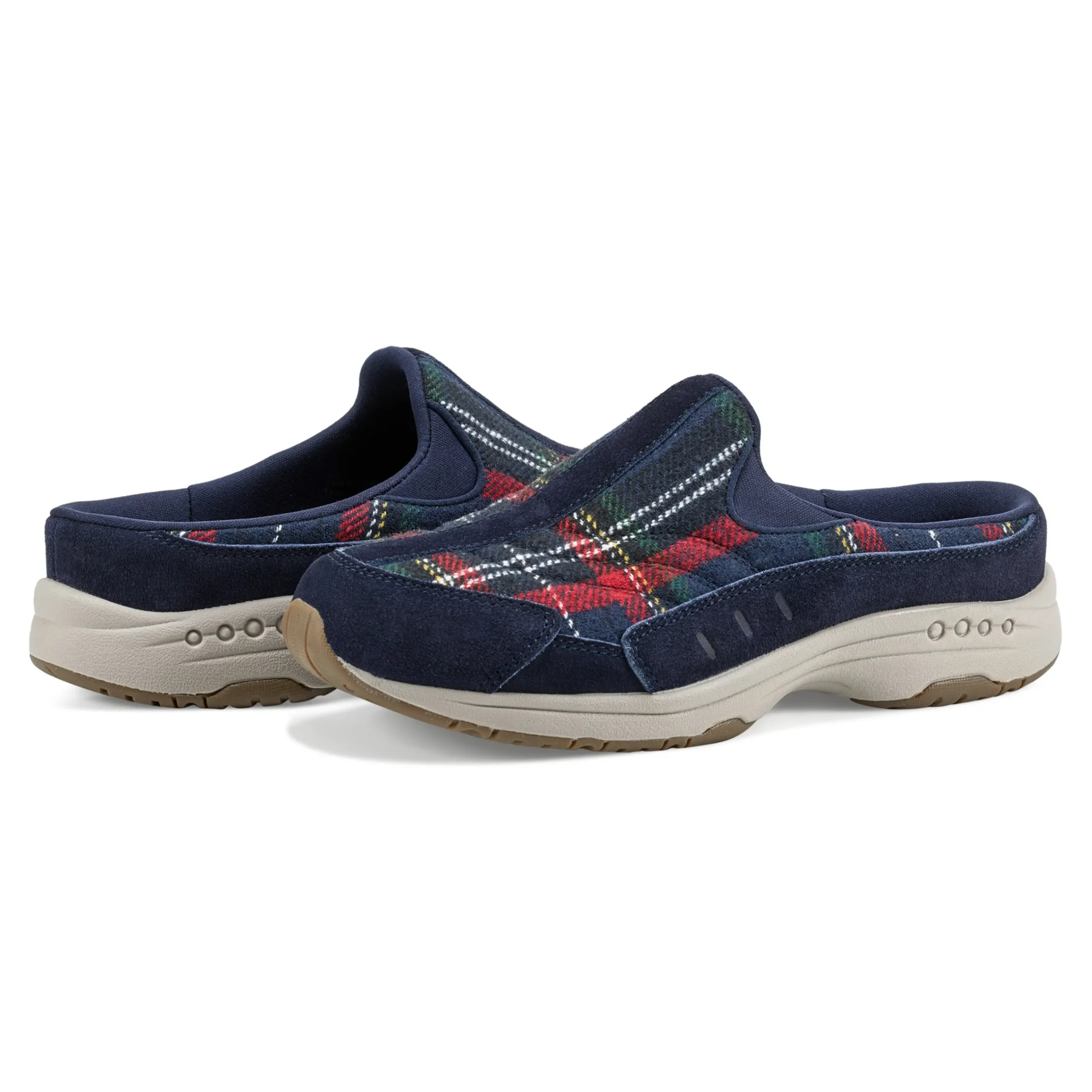 Sale Easy Spirit Traveltime Clogs NavyPlaid