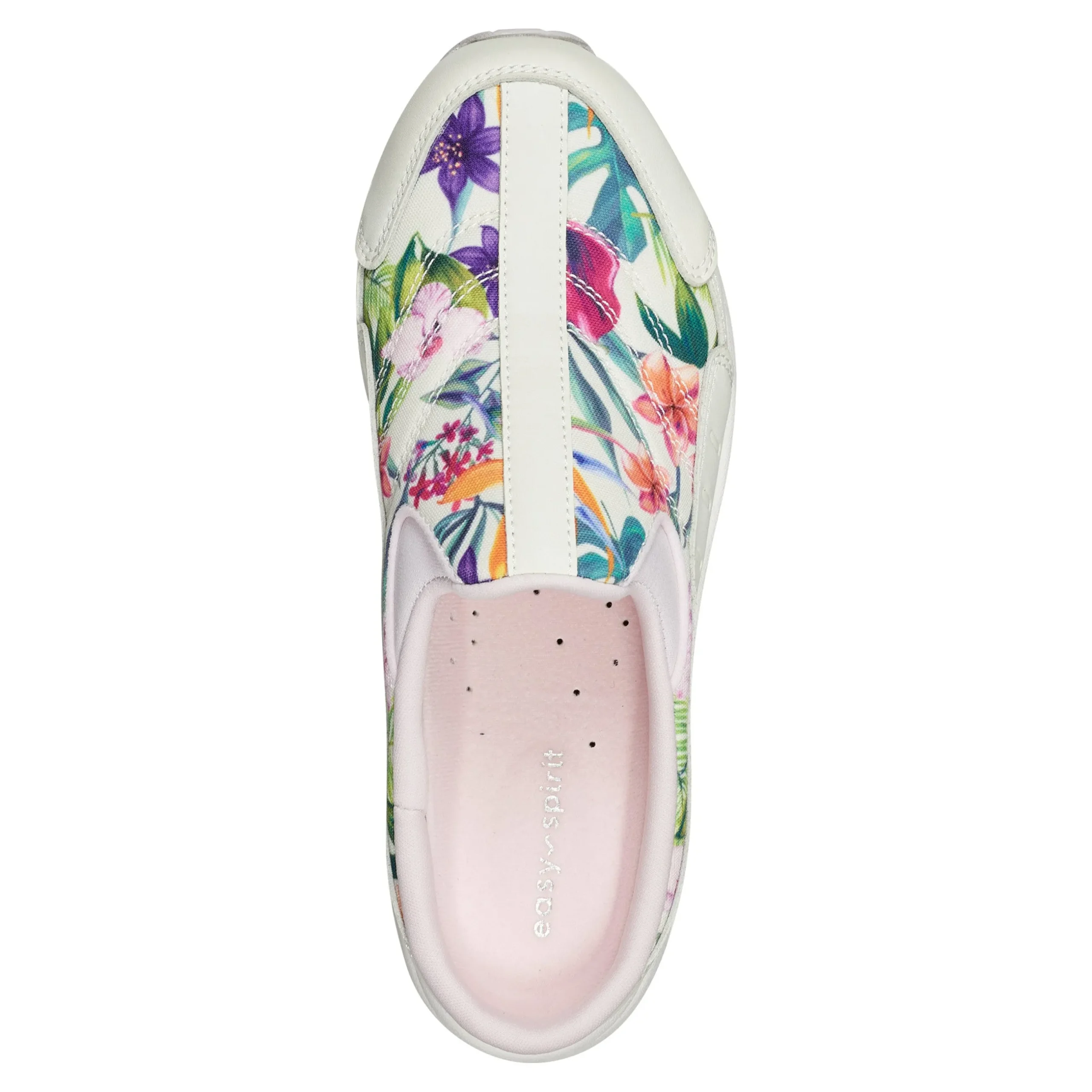 Discount Easy Spirit Traveltime Clogs IvoryPalmPrint