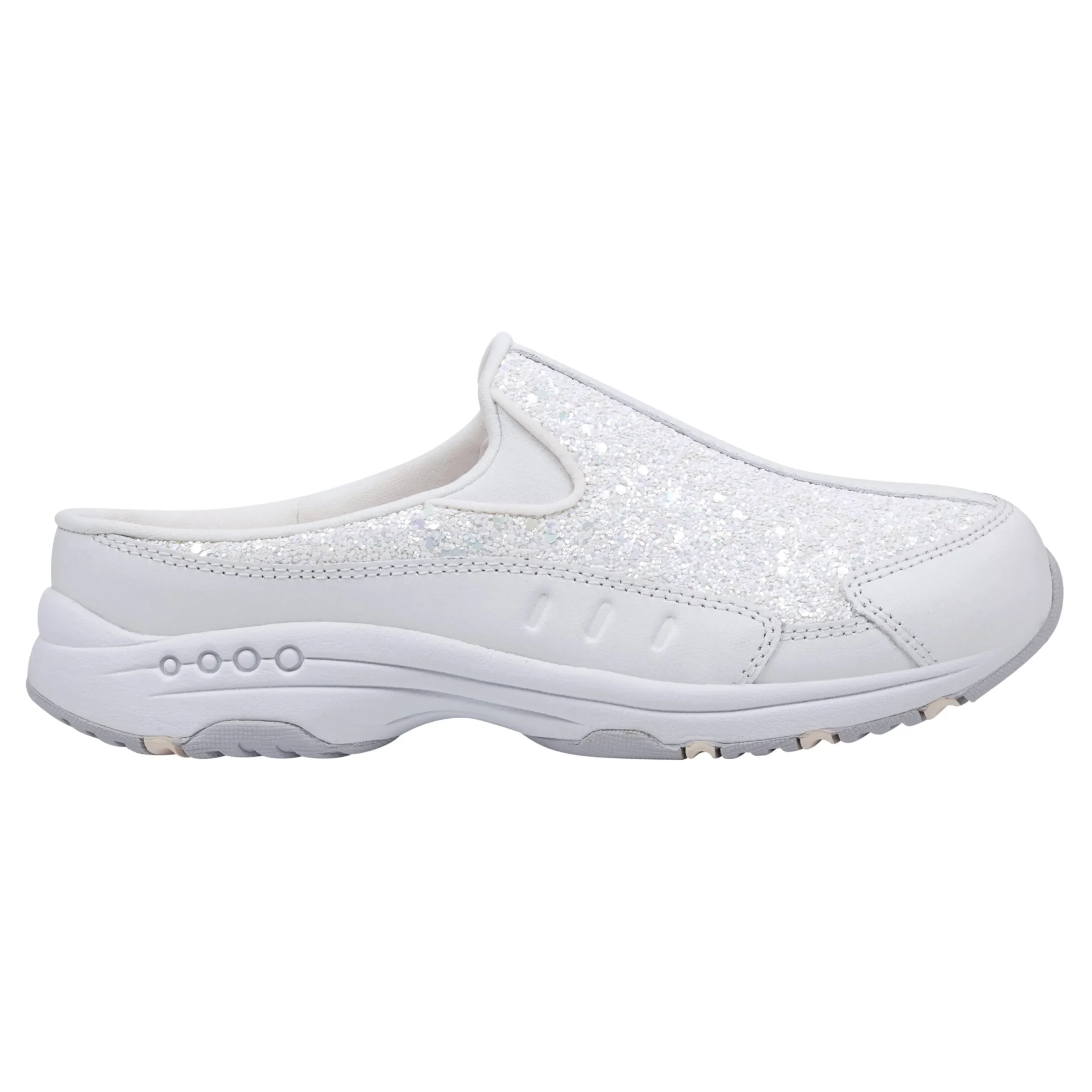 Discount Easy Spirit Traveltime Clogs WhiteSparkle