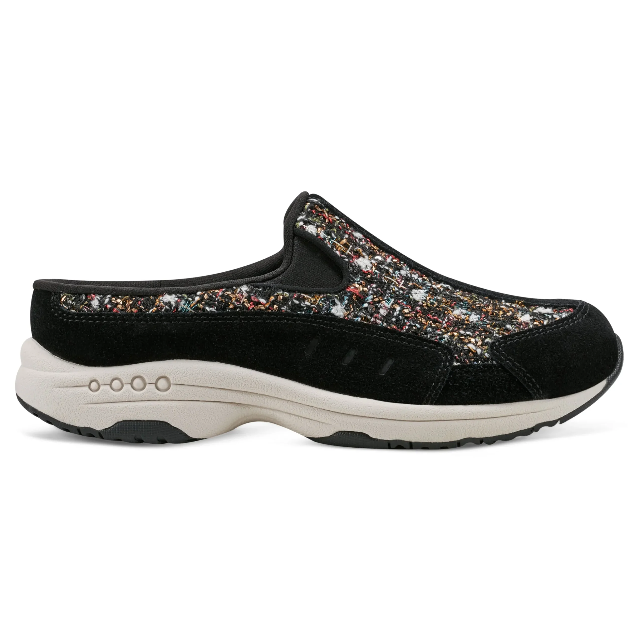 Clearance Easy Spirit Traveltime Clogs BlackBoucleMulti