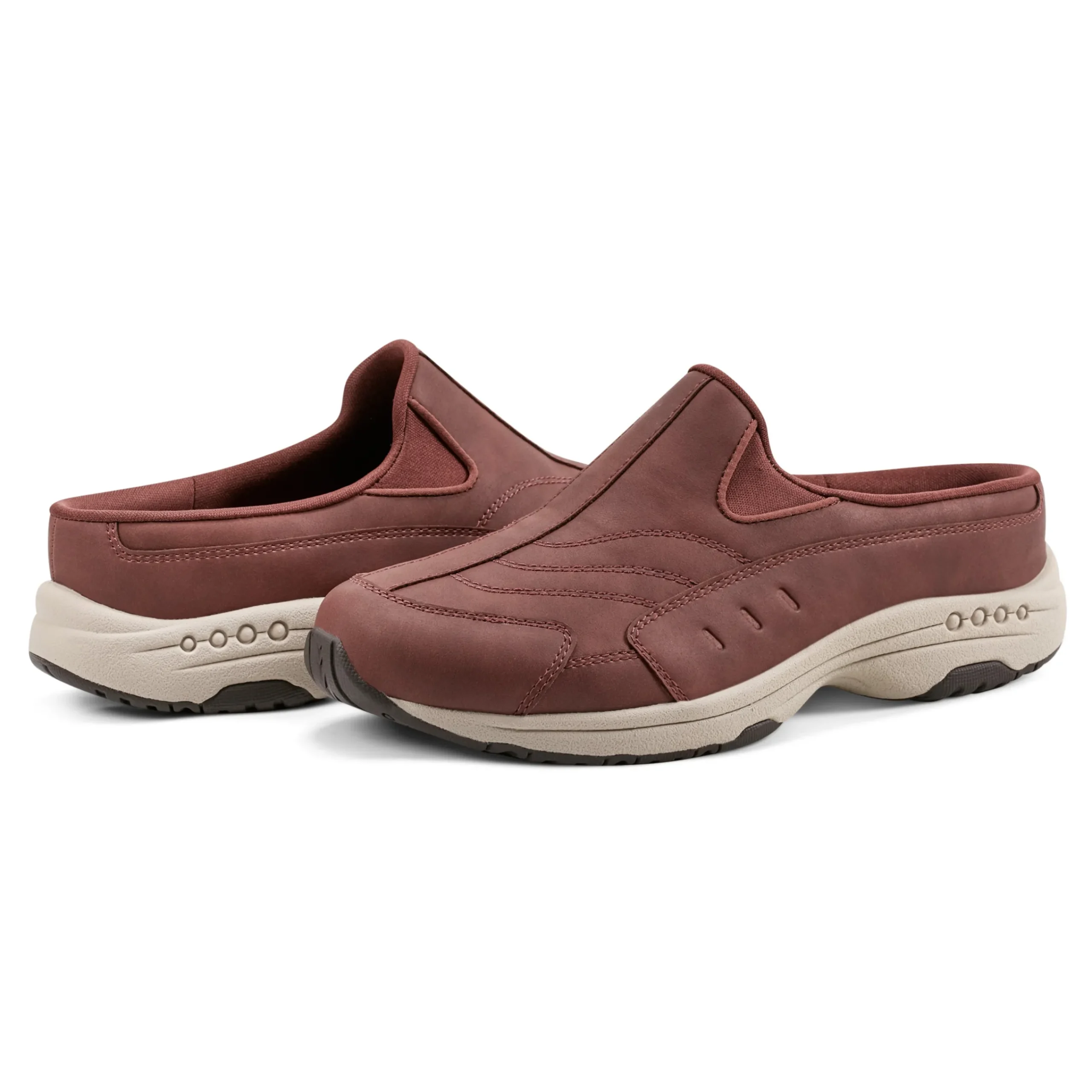 Sale Easy Spirit Traveltime Clogs DarkRed