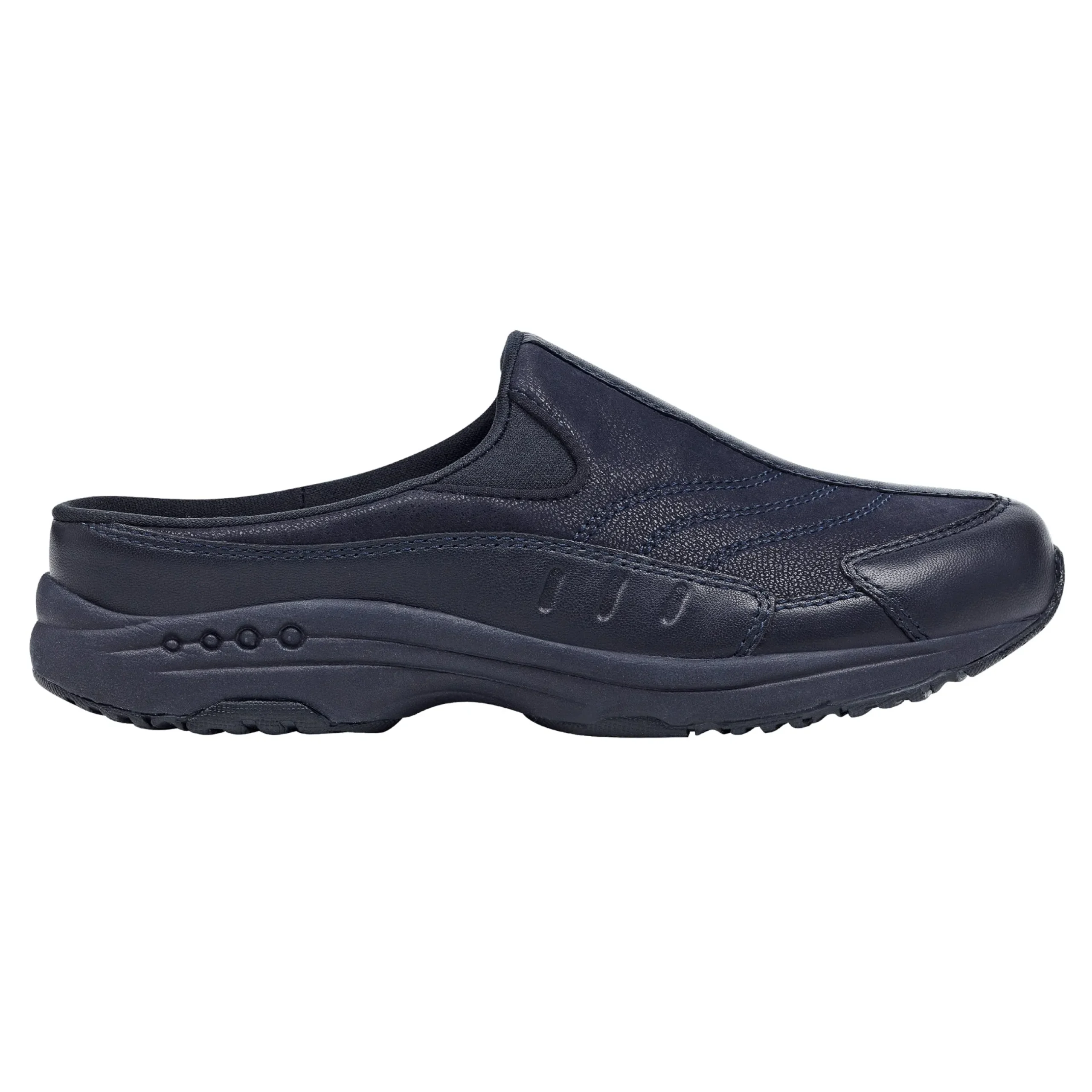 Sale Easy Spirit Traveltime Leather Clogs NavyLeather