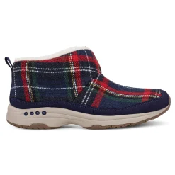 Easy Spirit Trippin Cozy Booties Navy/RedPlaid