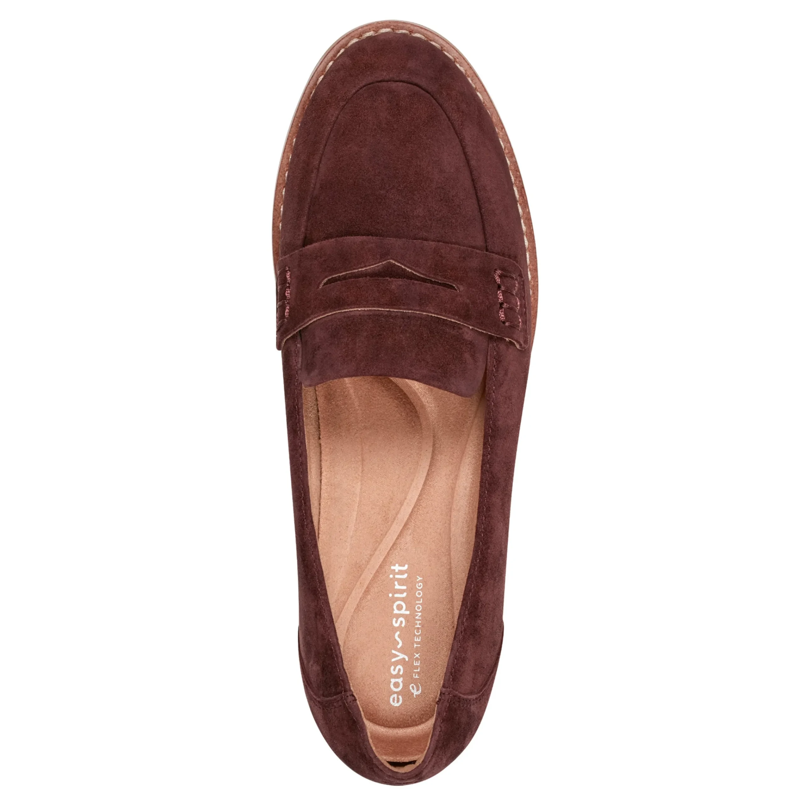 Hot Easy Spirit Velia Casual Slip On Loafers RedSuede